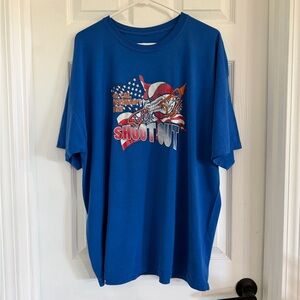 Blue Graphic 'Shoot Out' Short Sleeve Tee Veteran